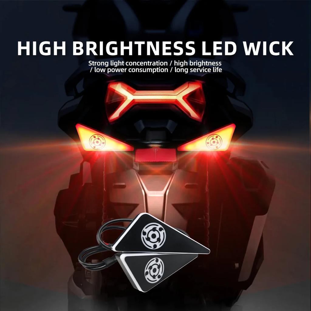 2pcs Universal Car LED Devil Eyes Light Demon Eyes Headlight Motorcycle Mini Turn Signal Flasher Tail Lamp Decoration Light