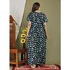 Schönes Baumwoll-Schlafkleid mit Aufdruck Nachthemd Indische Frauen Nachtwäsche Maxi-Nachthemd
