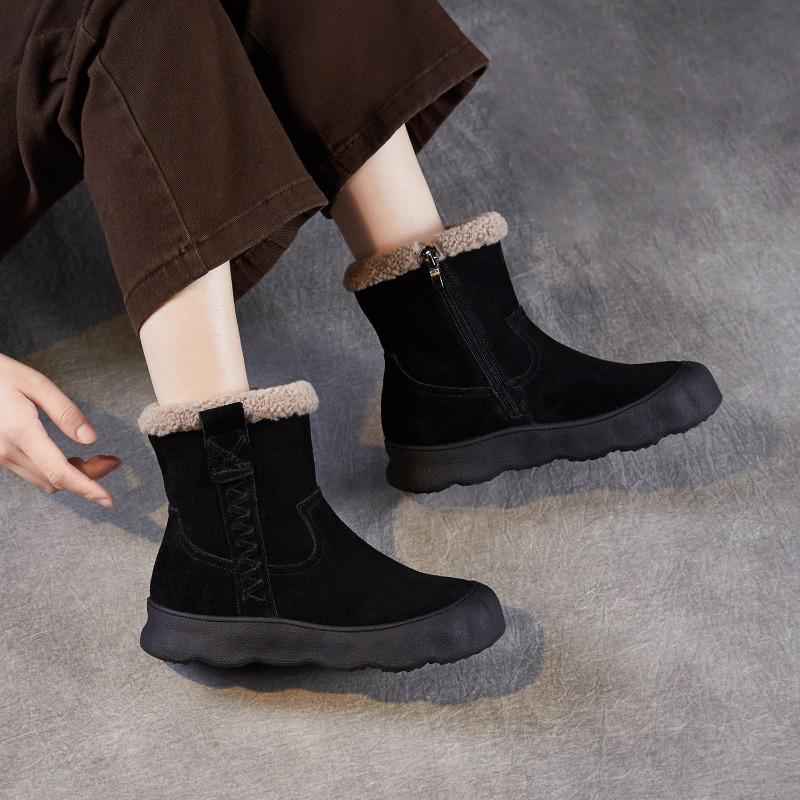 Snow Boots - New Style, Thickly Padded, Thick Cotton Shoes, Thick-soled, Short Boots