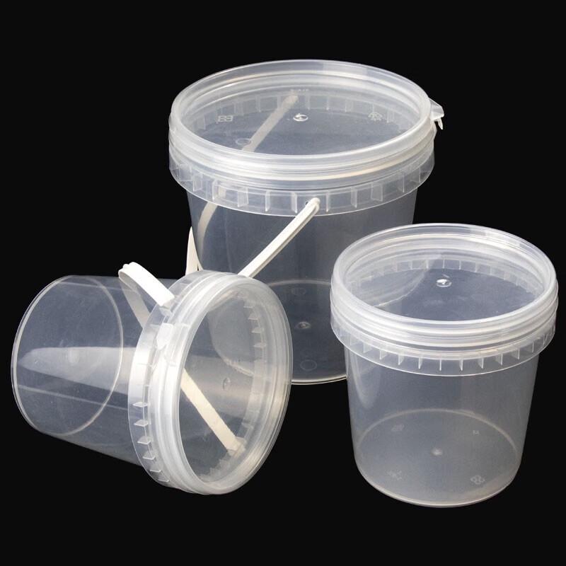 20L Clear Plastic Storage Bucket with Lid
