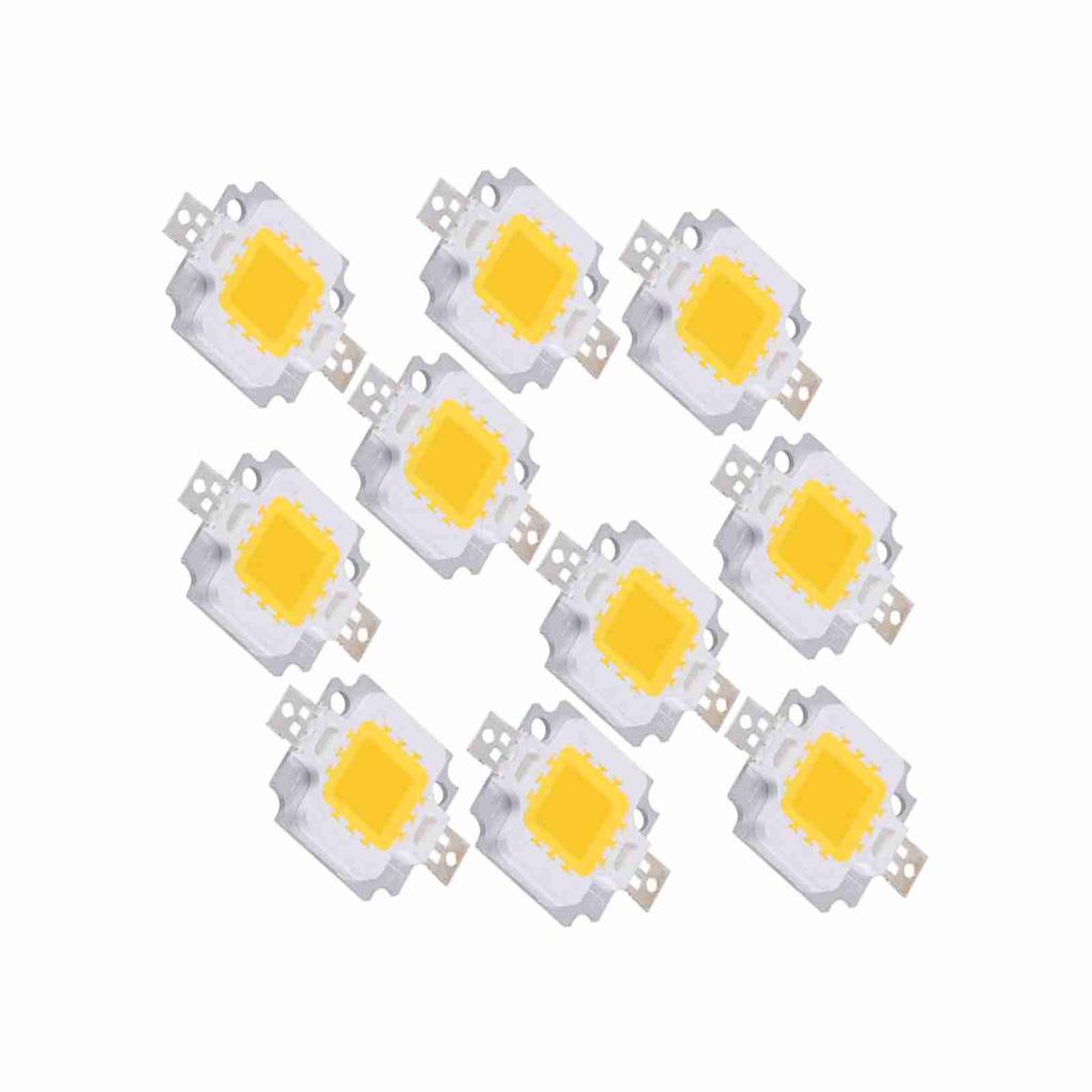 10 Stück 10W LED SMD Chip COB 9-10V Für Lampe Flutlicht Perlen Glühbirne Hoch Weiß