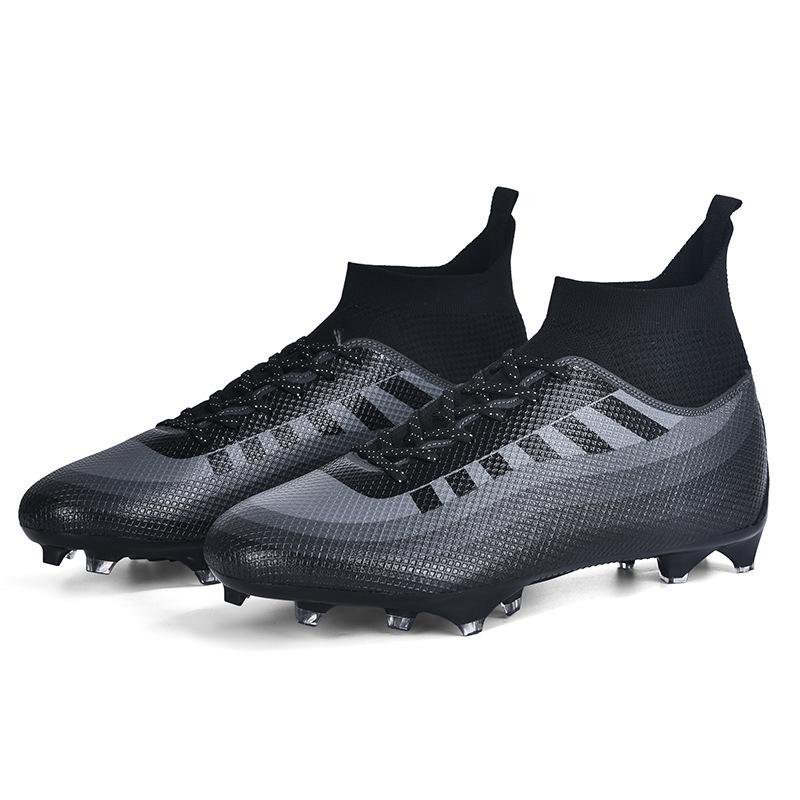 

Nail training men and women leather foot youth football shoes broken shoes artificial turf price students children high top nails 36