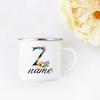 Personalisierte Blumige Initialen Namensbecher Benutzerdefinierter Name Tee Kaffee Heiße Schokolade Tasse Braut Brautjungfer Muttertag Geschenk für Sie