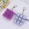 4/9 Keys LED Keyboard Keychain Fidget Toys Crystal Clicker Sensory Toy for Stress Relief Keyboard Keychain Fidget Gadget