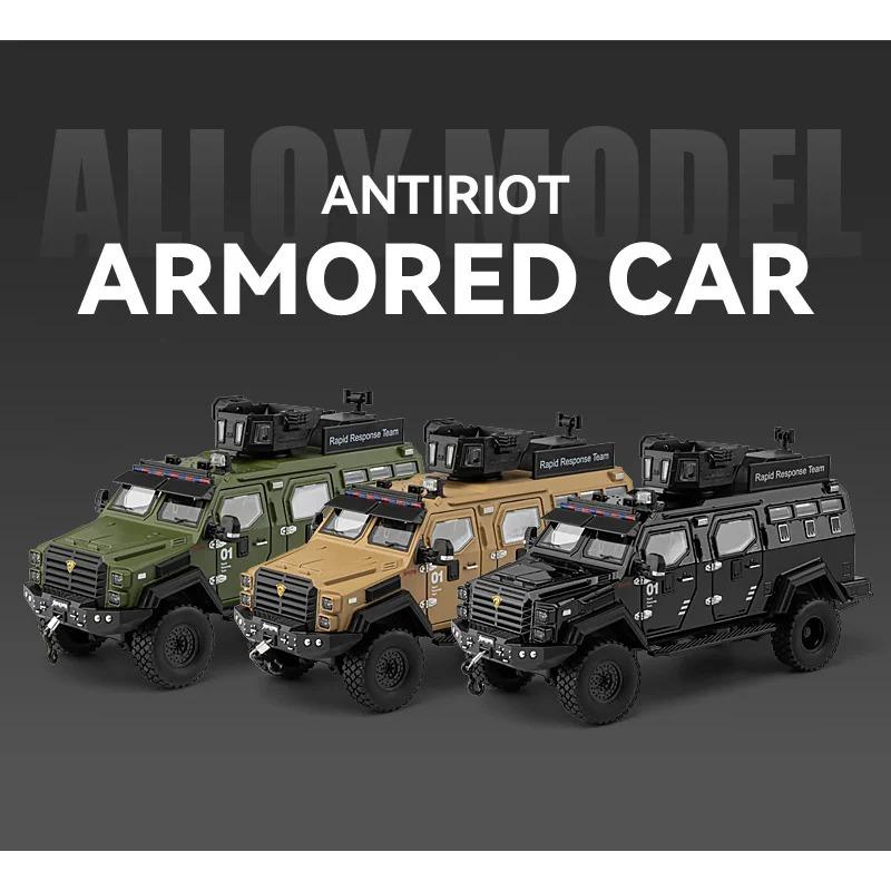 1/24 Lega Spada Tigre dai Denti a Sciabola Modello di Auto Antideflagrante Diecast Veicoli Blindati Off-road della Polizia Modello di Auto Suono Luce Giocattolo Regalo