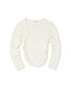Moa Square Neck Shirred Long Sleeve (Ivory)