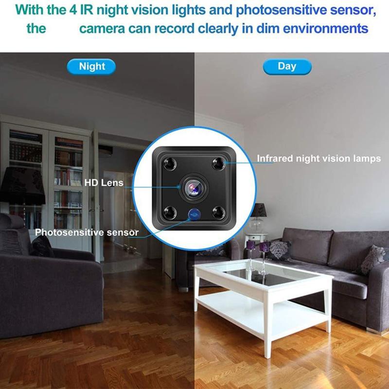 1080P HD WiFi Remote Monitor Camera - Built-in Battery, Night Vision, Smart Home Security