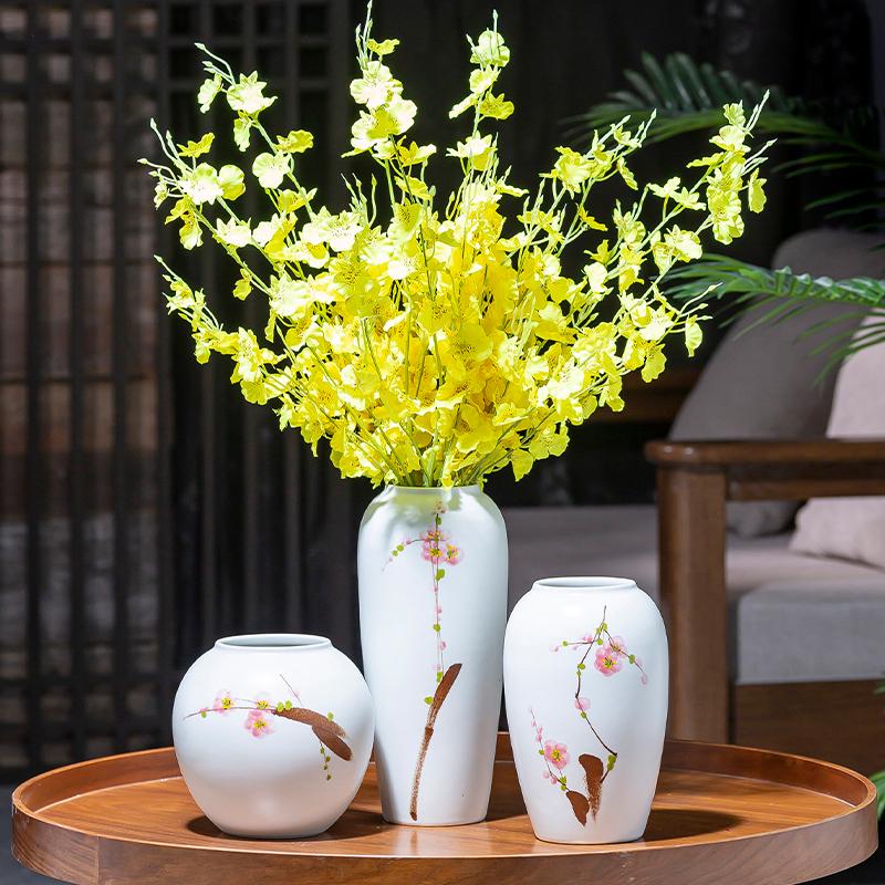 Modern Minimalist Ikebana Ceramic Vase for Living Room and Cabinet Decoration