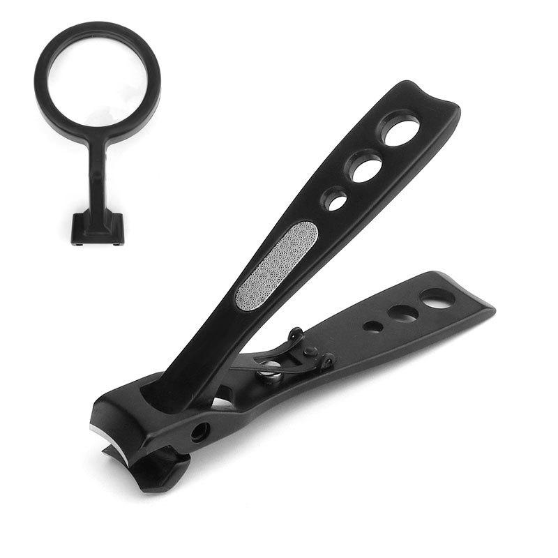 Sharp Large-Jaw Multi-functional Nail Clippers with Magnifying Glass for Middle-aged & Elderly