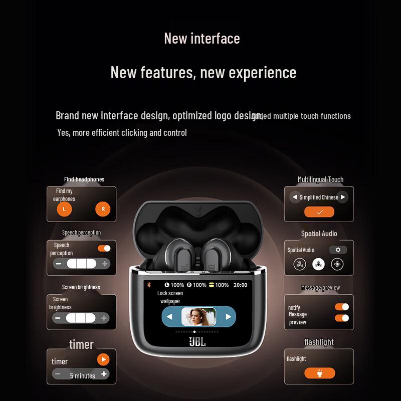 JBL Tour Pro 3 True Wireless Earbuds with Smart Touchscreen ANC