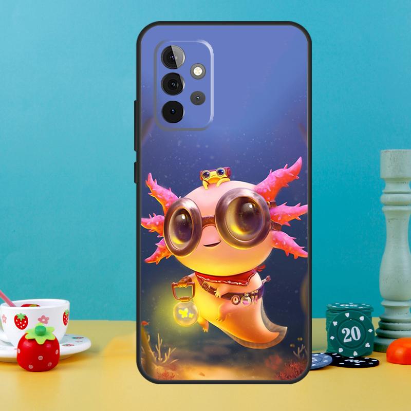 Cute Animal Axolotl Case For Samsung Galaxy A35 A26 A16 A05 A55 A15 A32 A12 A22 A52 A54 A34 A14 A56 A36 A13 A53