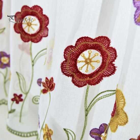 1 Sheet  Window Sheer Perforated Delicate Polyester Beautiful Embroidered Window Voile Curtain Household Supplies
