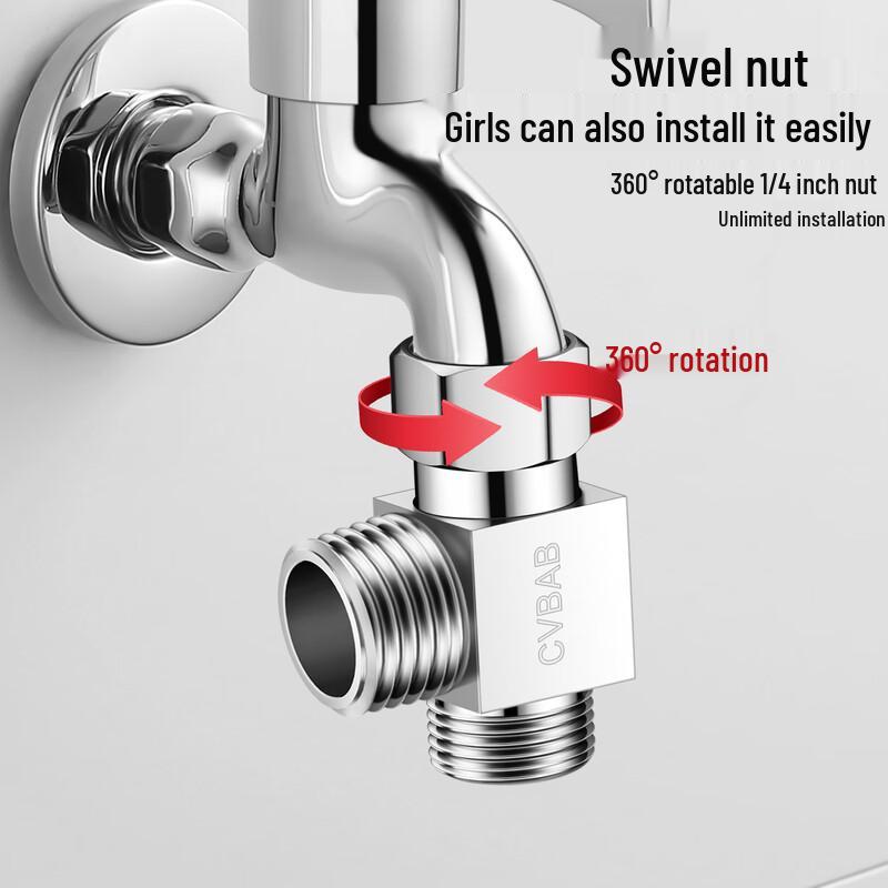 CVBAB Brass 1-in-2-out Toilet T-Adapter Diverter
