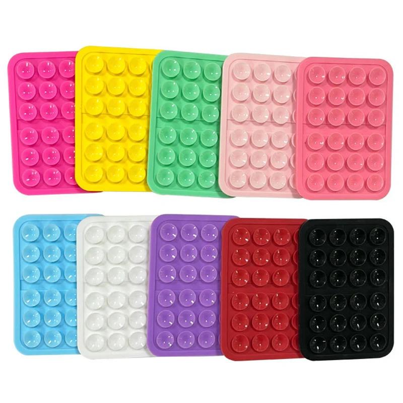 Strong Grip Phone Holder Adhesive Silicone Suction Phone Case Mount Anti-Slip Hands-Free Sticky Cell Phone Grip Stands