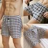 Men's High Waist Cotton Boxer Shorts - Loose Fit Sleep & Home Pants, Plus Size, Lightweight Four-Corner Design