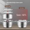 Meichu 304 Stainless Steel 2-Layer Steamer