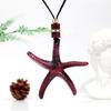 Trend Acrylic Ocean Starfish Pendant Necklaces for Women Colorful Extra Large Sea Star Leather Rope Choker Vacation Jewelry Gift