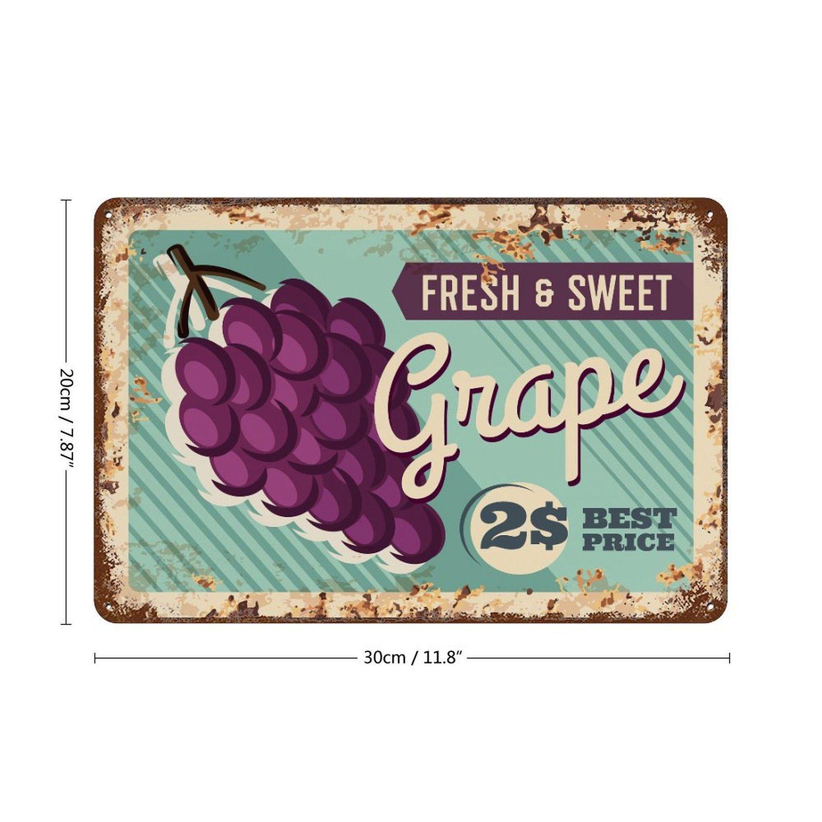 

1 Pack distressed retro metal wall signboard, sturdy plate with aged texture, perfect décor for bar café garage kitchen bedroom or hallway interiors 20*30CM