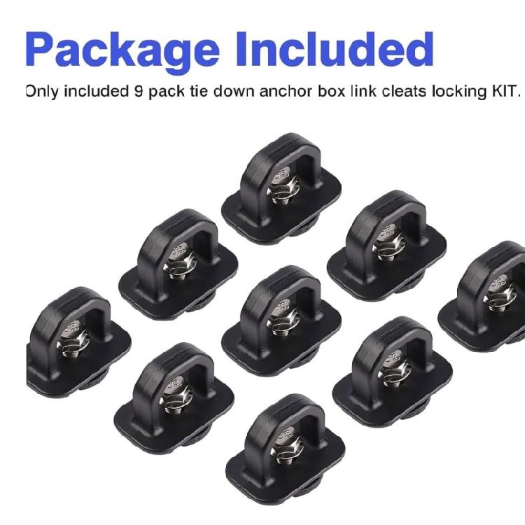 Truck Bed Cargo Anchors set Robusts Aluminum Tie Down Accessory Tie Down Brackets Simple Installs for Secure Transport