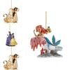 Joyful Christmas Disney Princess Acrylic Pendant Ornaments For Xmas Tree Decor