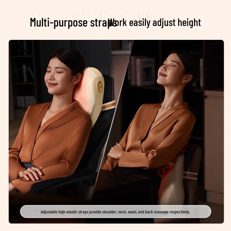 SKG T5-2 Luxury Lumbar Massager Cushion with Heat and Red Light CN plug (adapter included)