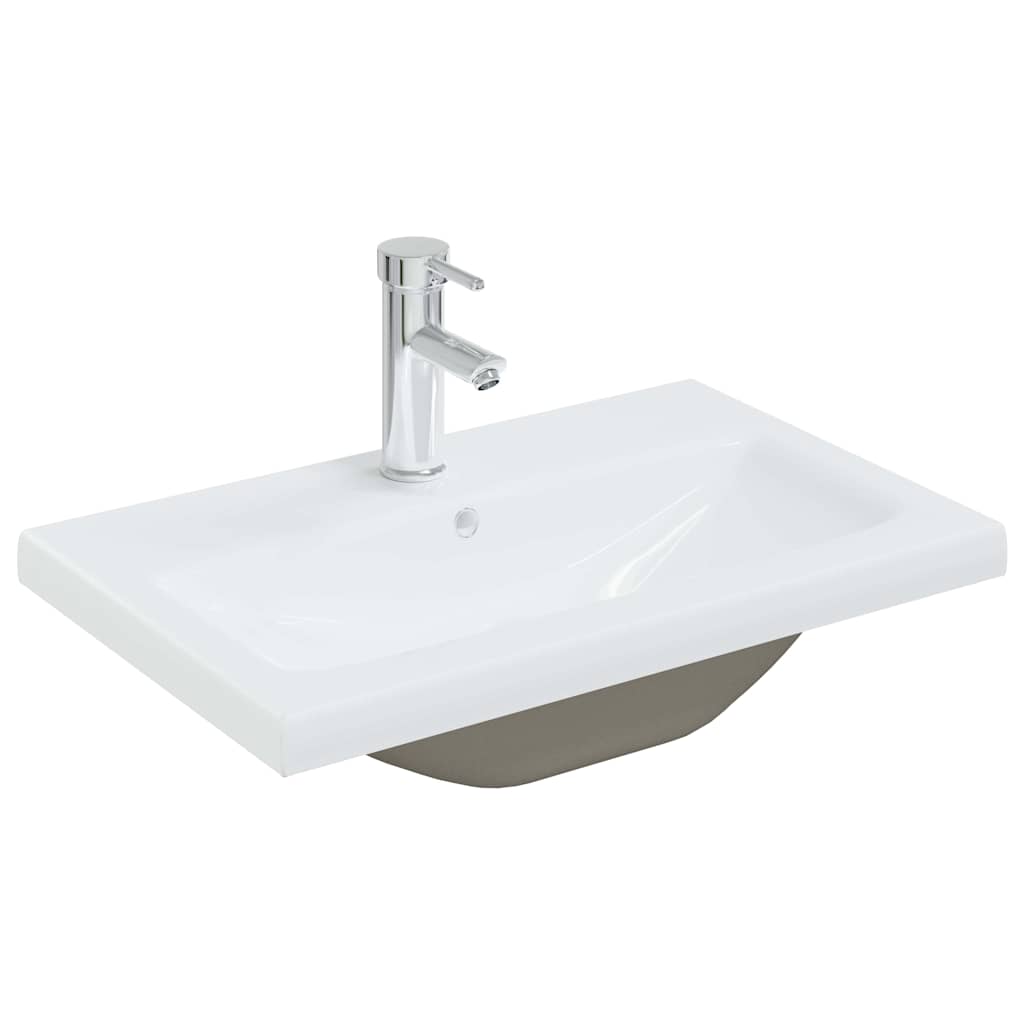 Washbasin Cabinet Black Oak Effect 60 X 39 X 62 Cm