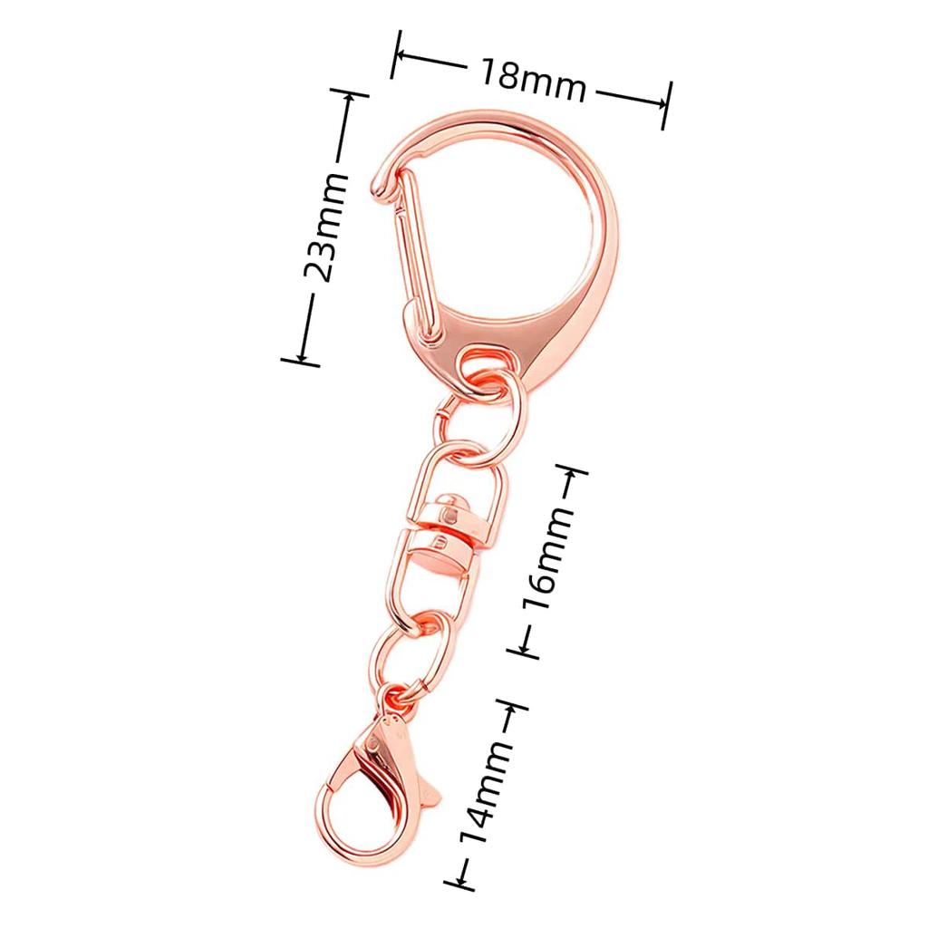 5/10pcs D Snap Hook Keychain Swivel Clasp Keyring with Lobster Clasps Rings Buckle for DIY Pendants Key Chain Making Supplies