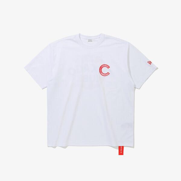New Era Chicago Cubs Risograph T shirT 15147519 white/L