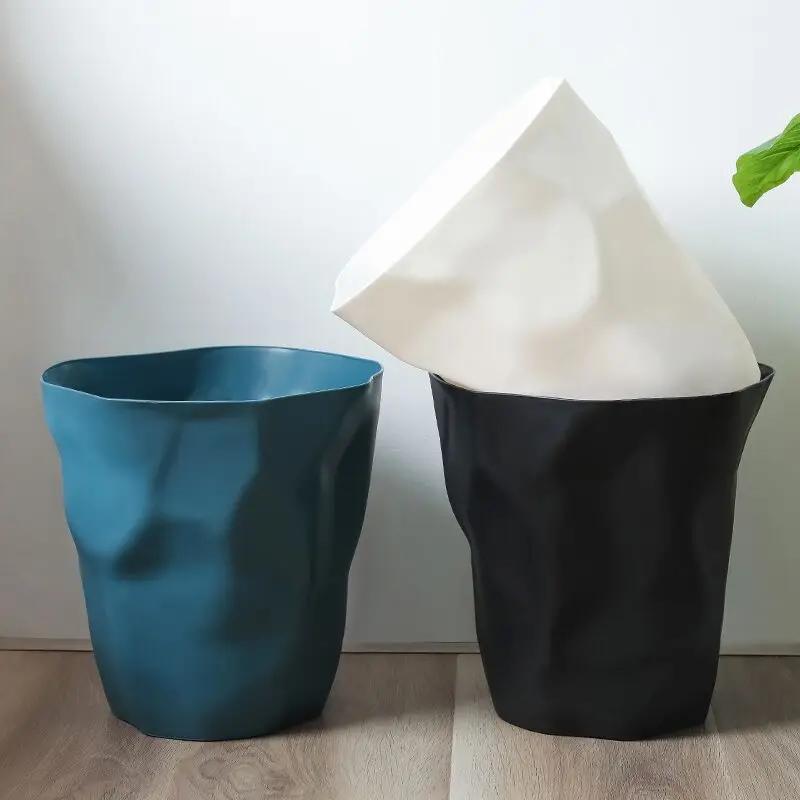 Kreativer unregelmäßiger Mülleimer, Badezimmerabfalleimer, Haushaltstoiletteneimer, Haushaltsmülleimer für Küche und Badezimmer