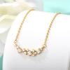 Versatile Ladies Necklace with Simple Lace and Zircon Luxury Brass Jewelry for Wedding Engagement or Gift