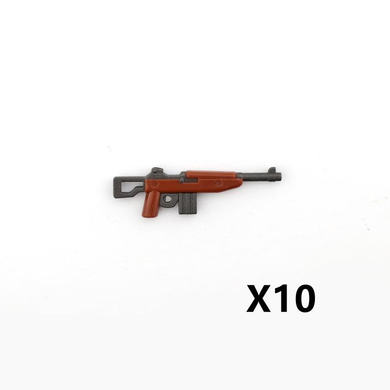5/10 WW2 Soldier Weapons Building Block Two-color Printing Machine Rifle Submachine Sniper Guns Military Accessories Block Bricks C238