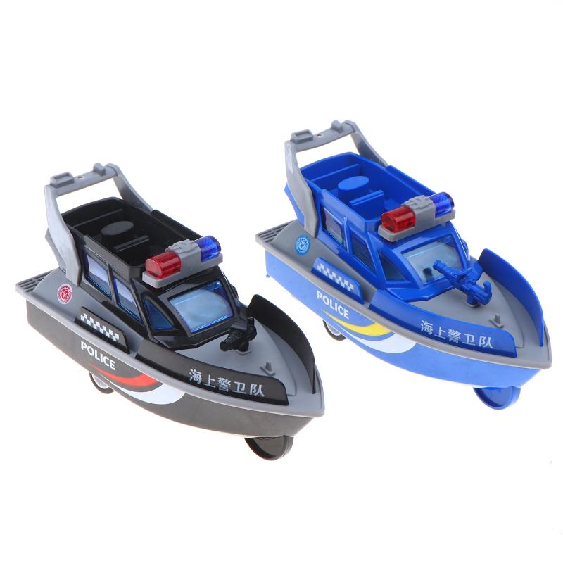 Inertia Toy Boat Police Fire Patrol Ship Model Friction Powered Toy For Kids Boys And Girls Birthday Gifts