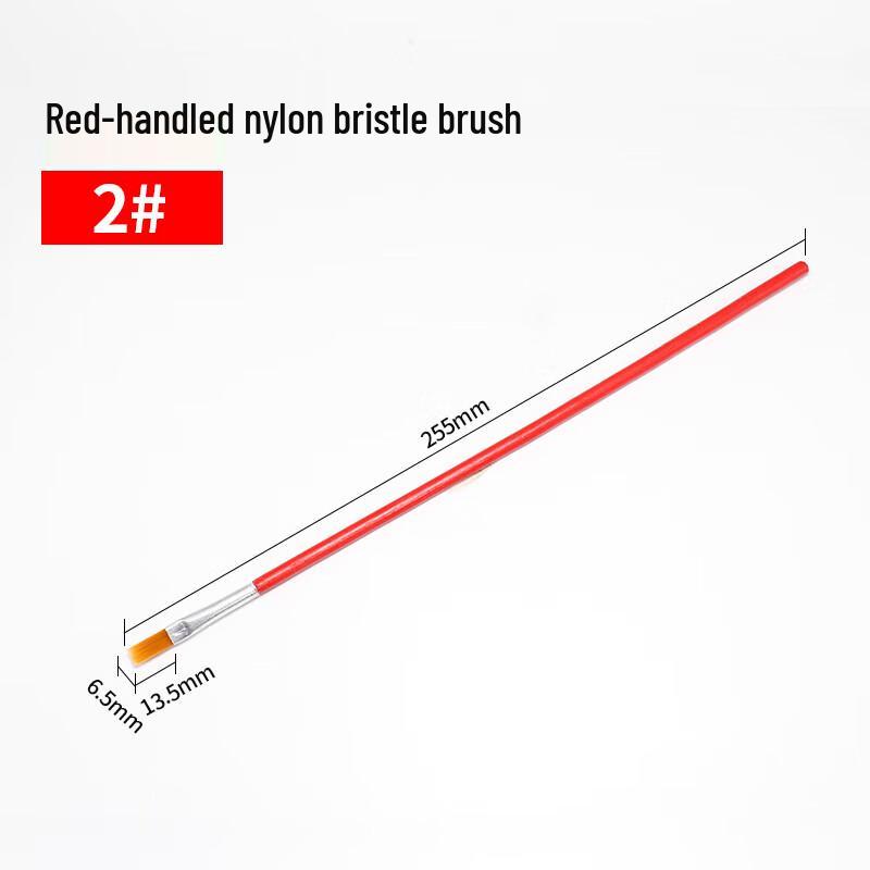 Ledwei Red Handle Nylon Brush Set