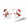 Storefront Glass Stickers Christmas Snowman/Santa Claus/Reindeer Window Clings, Reusable Static Stickers, Santa Claus Snowman Wall Decor PVC Removable