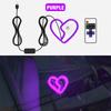 LED Window Automobile Lights for Car, Neon  Lights Car Decoration, Glowing Heart Atmosphere Lights USBwiring,interior Decoration