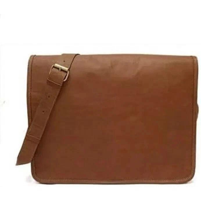 Bag Vintage Leather Messenger Shoulder Men's Briefcase Genuine Satchel Men Brown