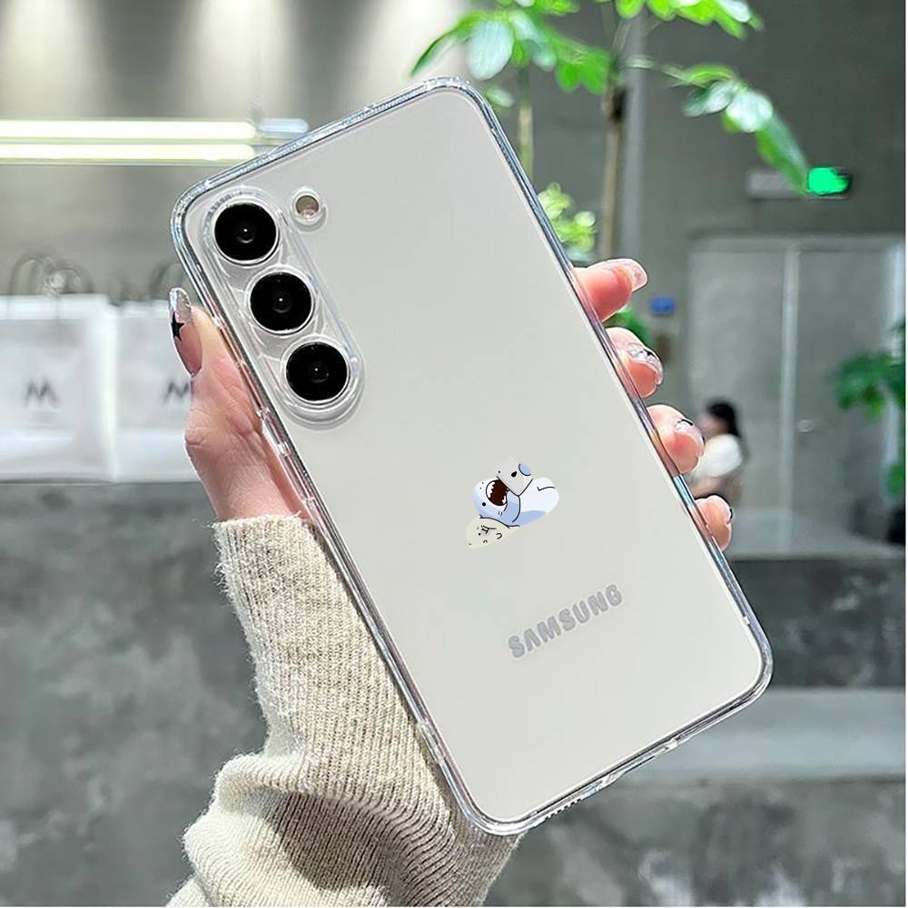 Cartoon Cute S-Shark Phone Case For Samsung GalaxyA10,12,13,20,21s,22,31,32,52,71,72,73,Soft Transparent Cover Samsung a40