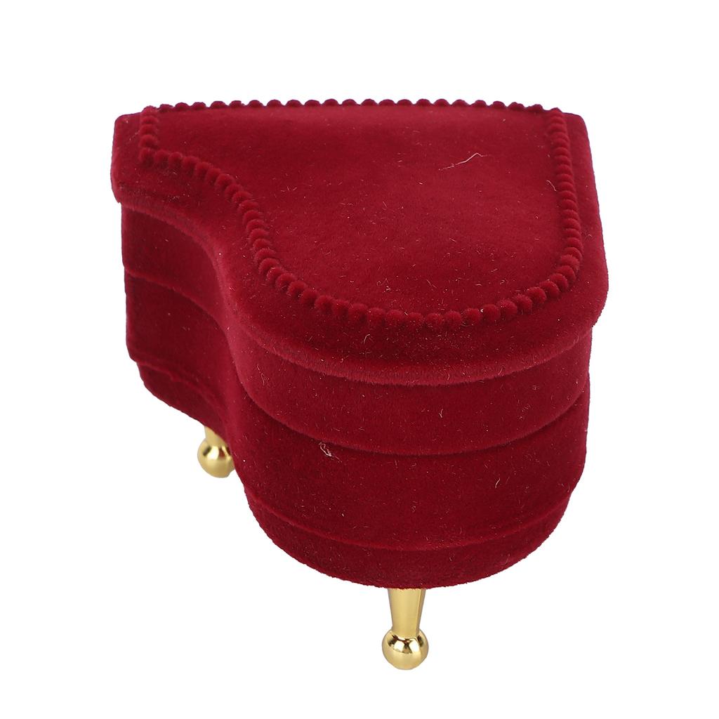 Portable Jewelry Box Piano Shaped Clamshell Earrings Necklace Rings Gift Travel Storage Case