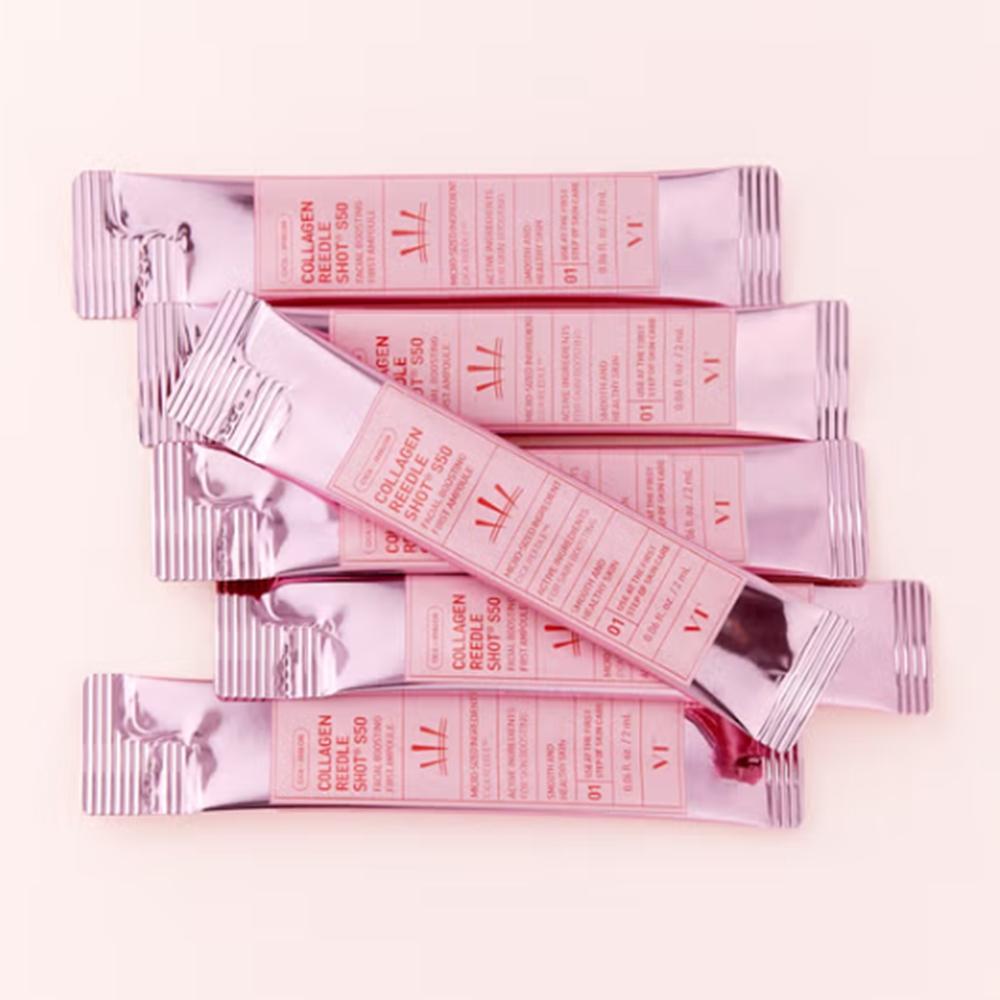 VT Reedle Shot Facial Boosting First Ampoule (Collagen S50, Pro Cica S50, Reedle Shot 100, 300) 2ml X 6ea (Reedle Shot 500) 2ml X 8ea