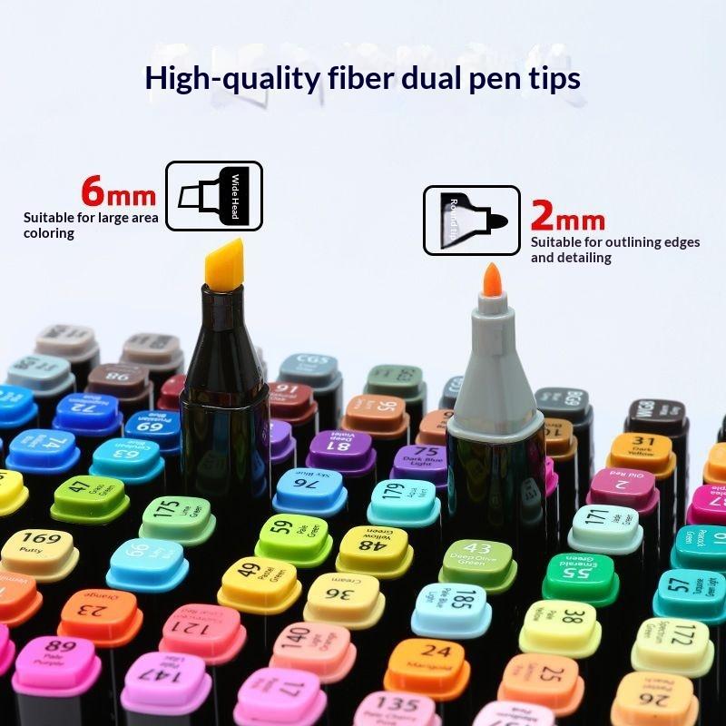 Set de Rotuladores Artísticos Doble Punta Para Bocetar Pintura Marcadores Base Oleosa Para Dibujar Graffiti Manga Materiales de Arte Escolares