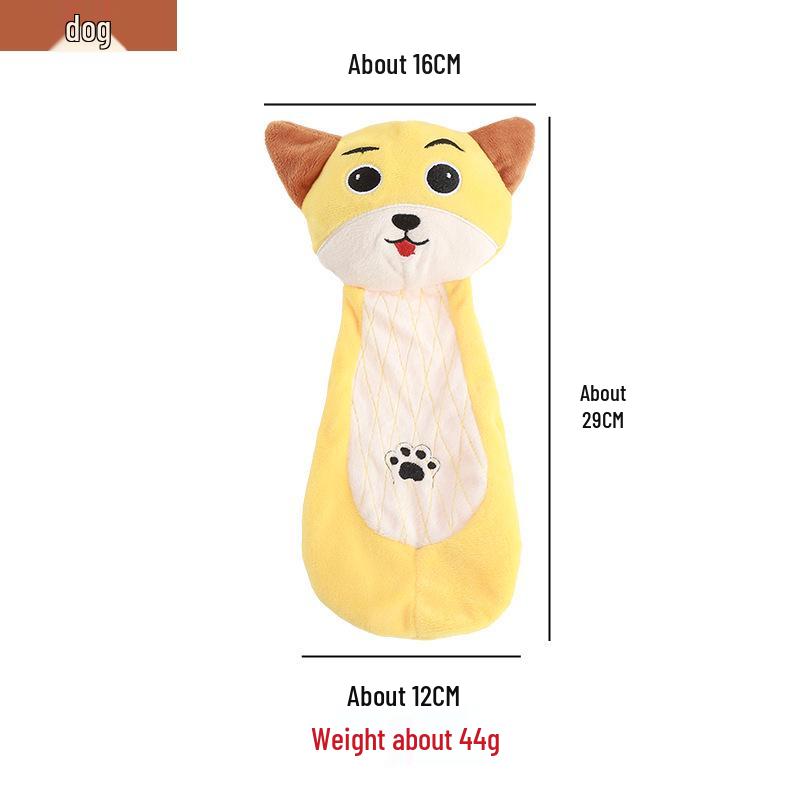 Leather Shell Interactive Chew-Resistant Plush Dog Toy