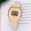 Casio Digital Leather Pastel Color Wristwatch