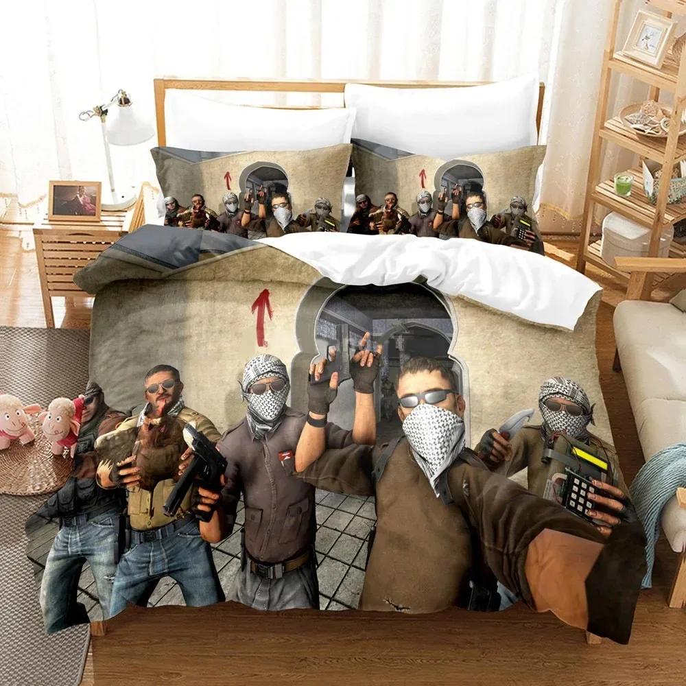 Shooting Game Csgo Bedding Set Duvet Cover Bedroom Comforter Covers Single Twin King Size Quilt Cover Home Textile