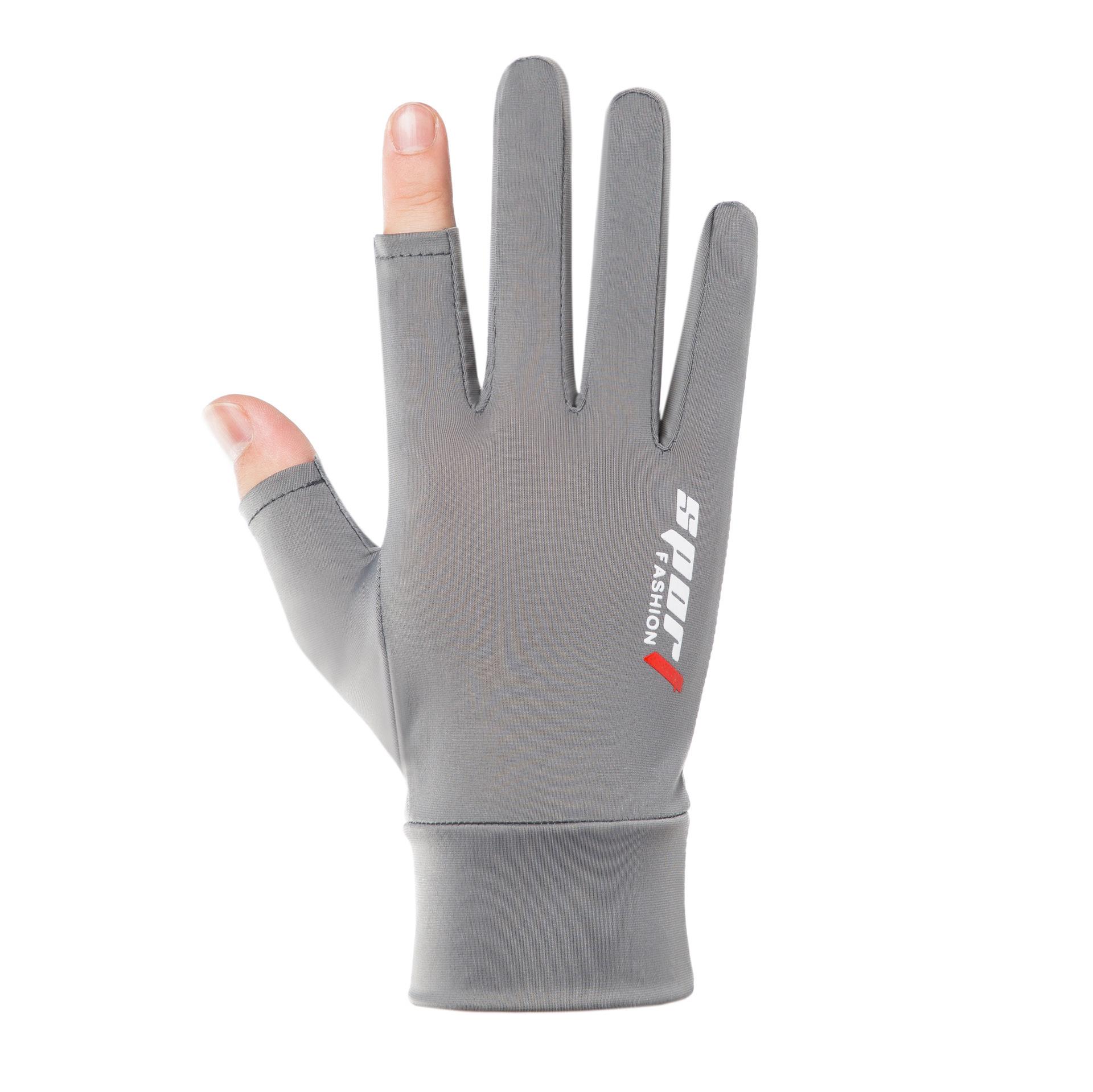 

Men and Women Ice Silk UV Protection Gloves, Breathable Thin Summer Gloves, Anti-Slip Gloves for Driving Cycling Outdoor сірий колір