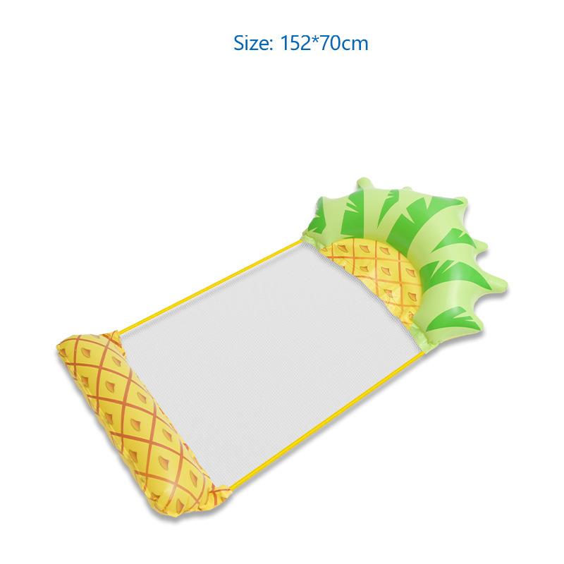 Foldable Fruit Print Floating Water Hammock Lounger Inflatable Pool Float Bed Chair for Summer Home Swimming Pool Lake Beach