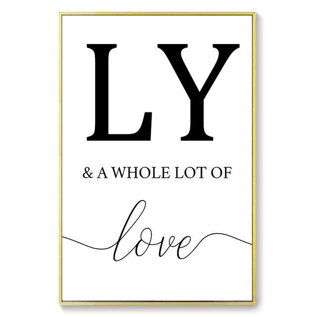 

Простой черно-белый семейный постер современная картина на холсте настенная живопись печать картины для гостиной дома декоративные 50x70cm