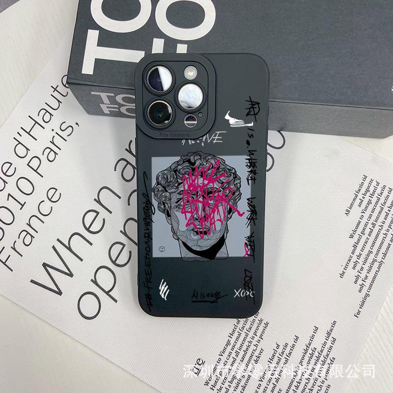 The new statue is suitable for Apple 15 mobile phone case iphone12promax case 14/13/11/XSMAX pupil eye 16