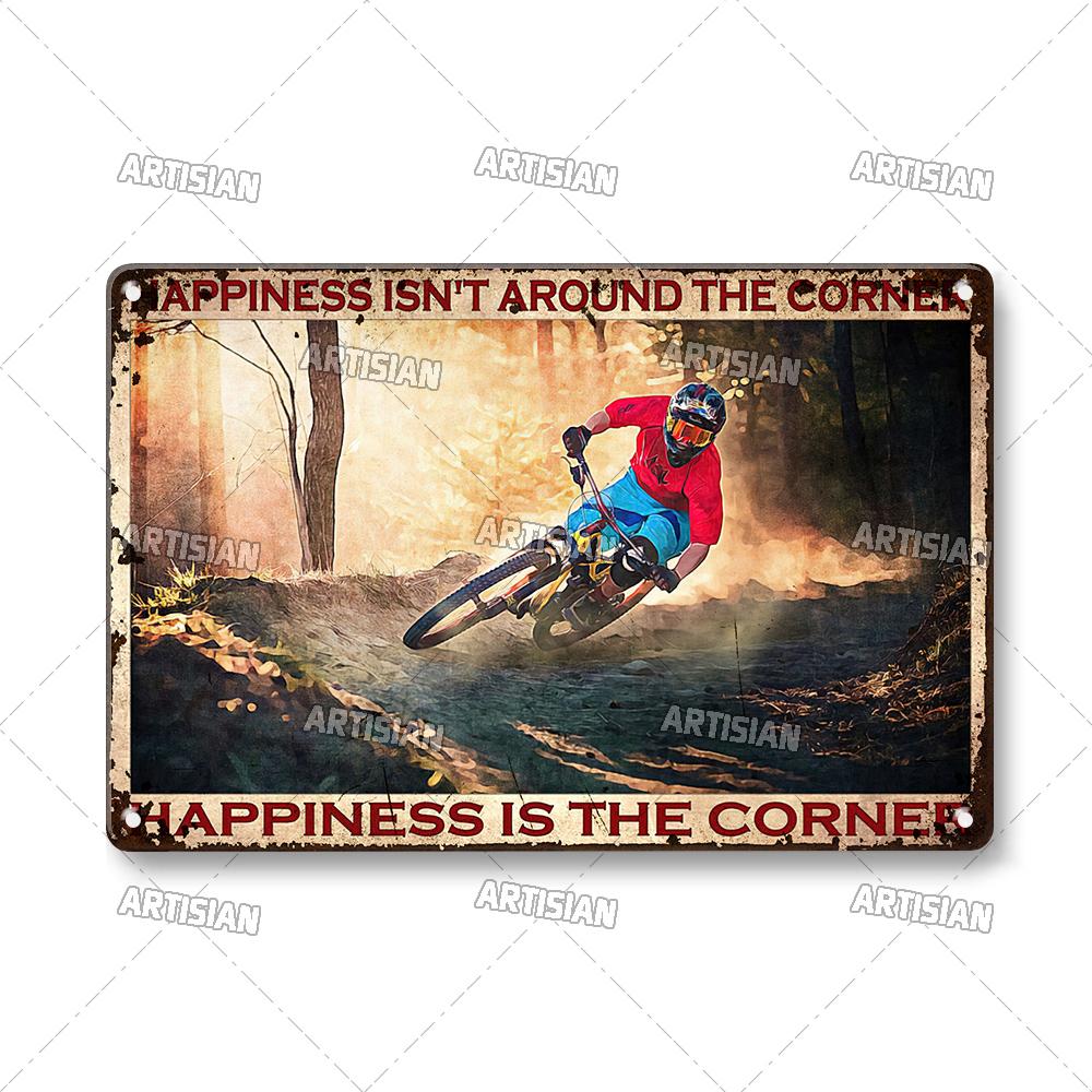 Artisian Cycling Decorative Plaque Bicycle Metal Sign Bike Sport Tin Plate Wall Decor Garage Bar Pub Club Hotel Cafe Kitchen