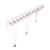 1Pcs Necklace Hanging Rack Acrylic Necklaces Holder Wall Mounted Jewelry Organizer Bracelets Chains Hanging Shelf