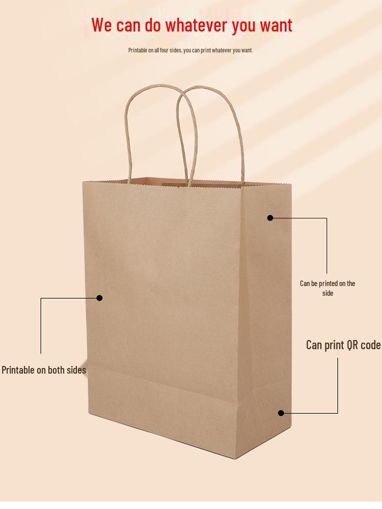 Saco de Papel Kraft Espesso de Grau Alimentício para Pão, Pastelaria, Almoço e Takeaway